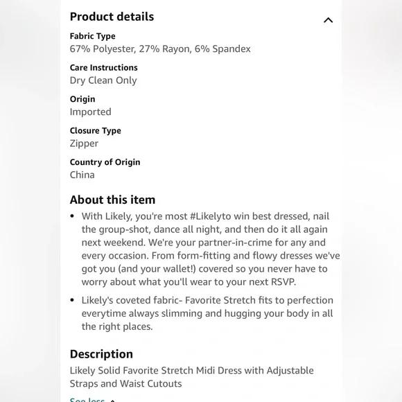 LIKELY Women's Kimmie Dress sold out on revolve NWT as 2 retails $275 - Picture 2 of 11